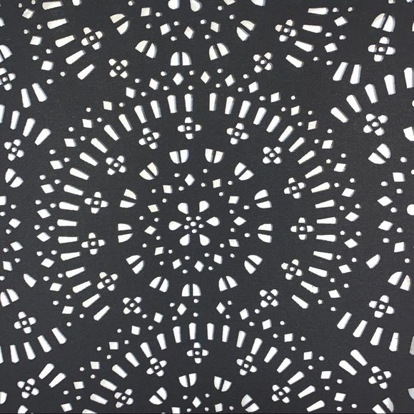 Cynthia Steffe Black White Laser Cut Sheath Dress - Picture 6 of 10